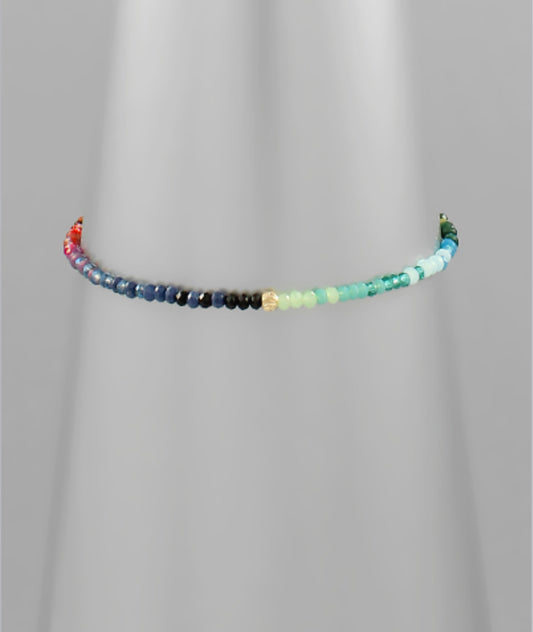 multi beaded stretch bracelet