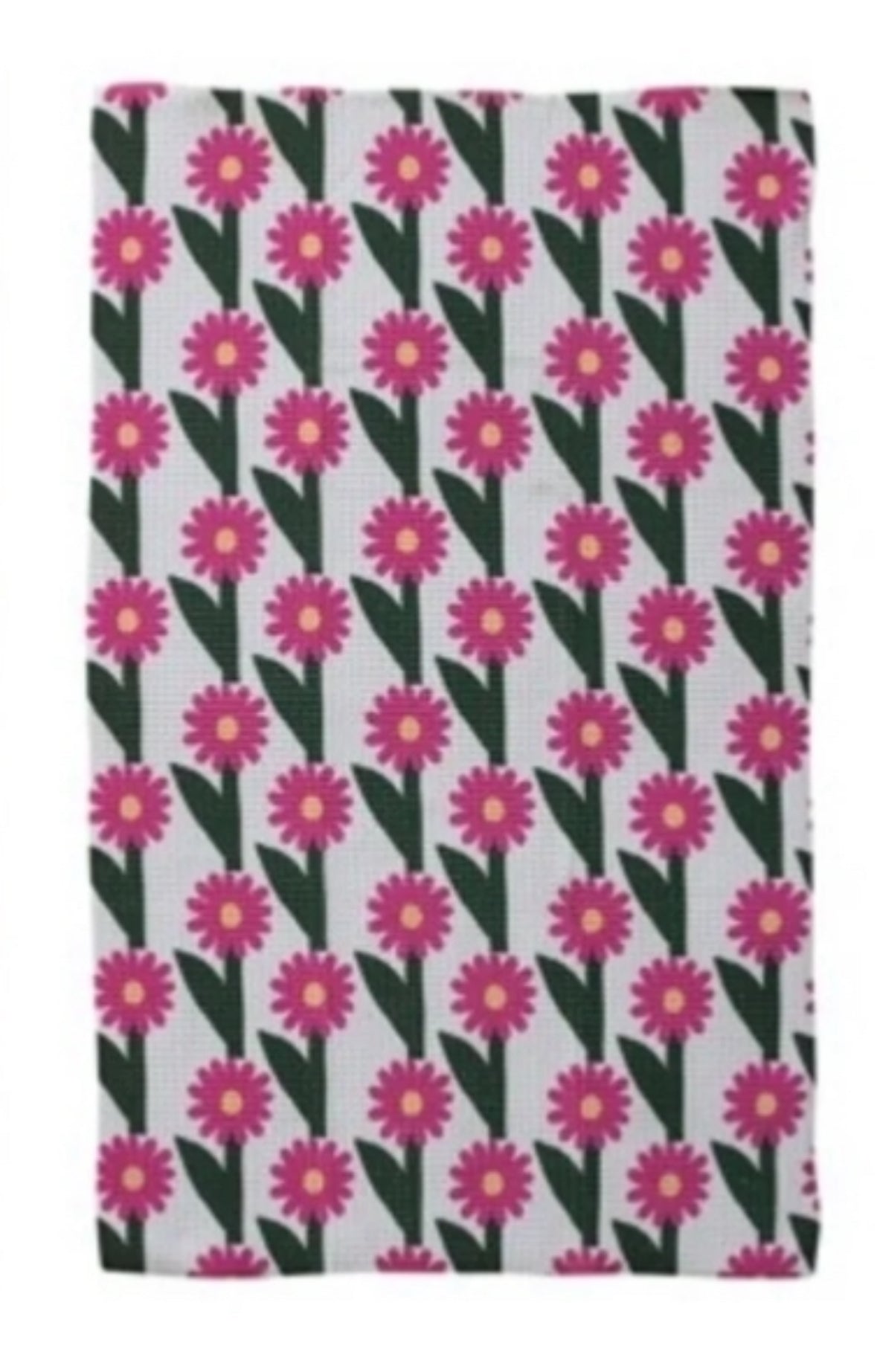Printed Microfiber Tea Towel flowers