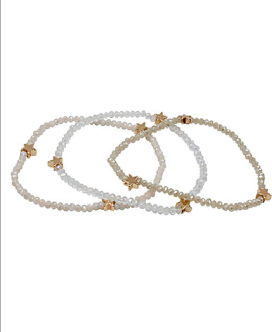 Glass Bead & Star Bracelet