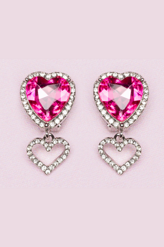 Heart Clip on Earrings