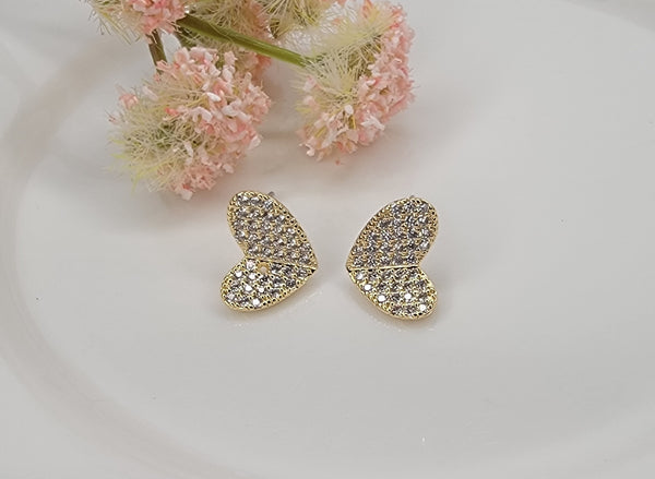 BO Heart Stone Earrings