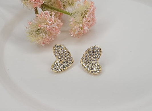 BO Heart Stone Earrings