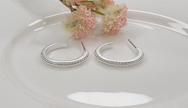 BO Silver Sparkle Hoops