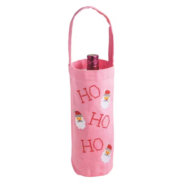 Canvas Holiday Wine Bag