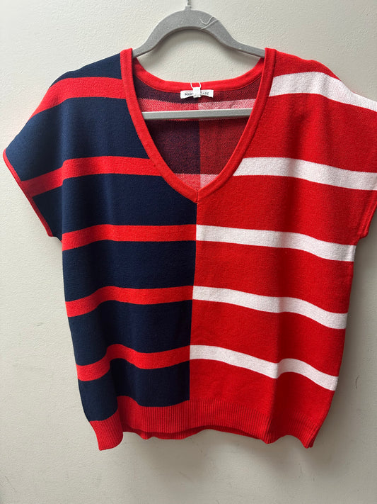 Navy & Red Hannah Sweater