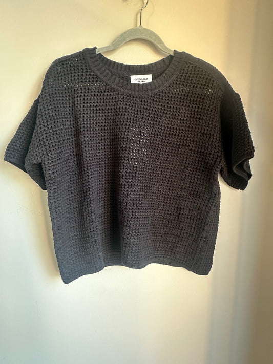 Waffle Knit Sleeve Sweater