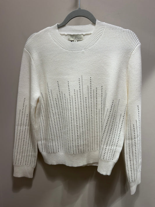 Rhinestone Embroidered Sweater