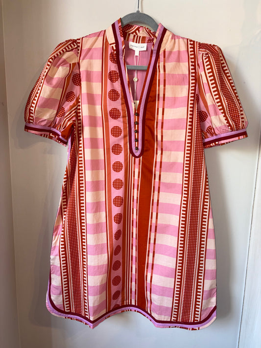 Rust Pink Pattern Dress