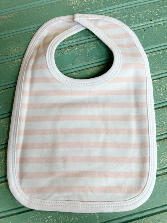Bib Infant Lt Pink Stripe