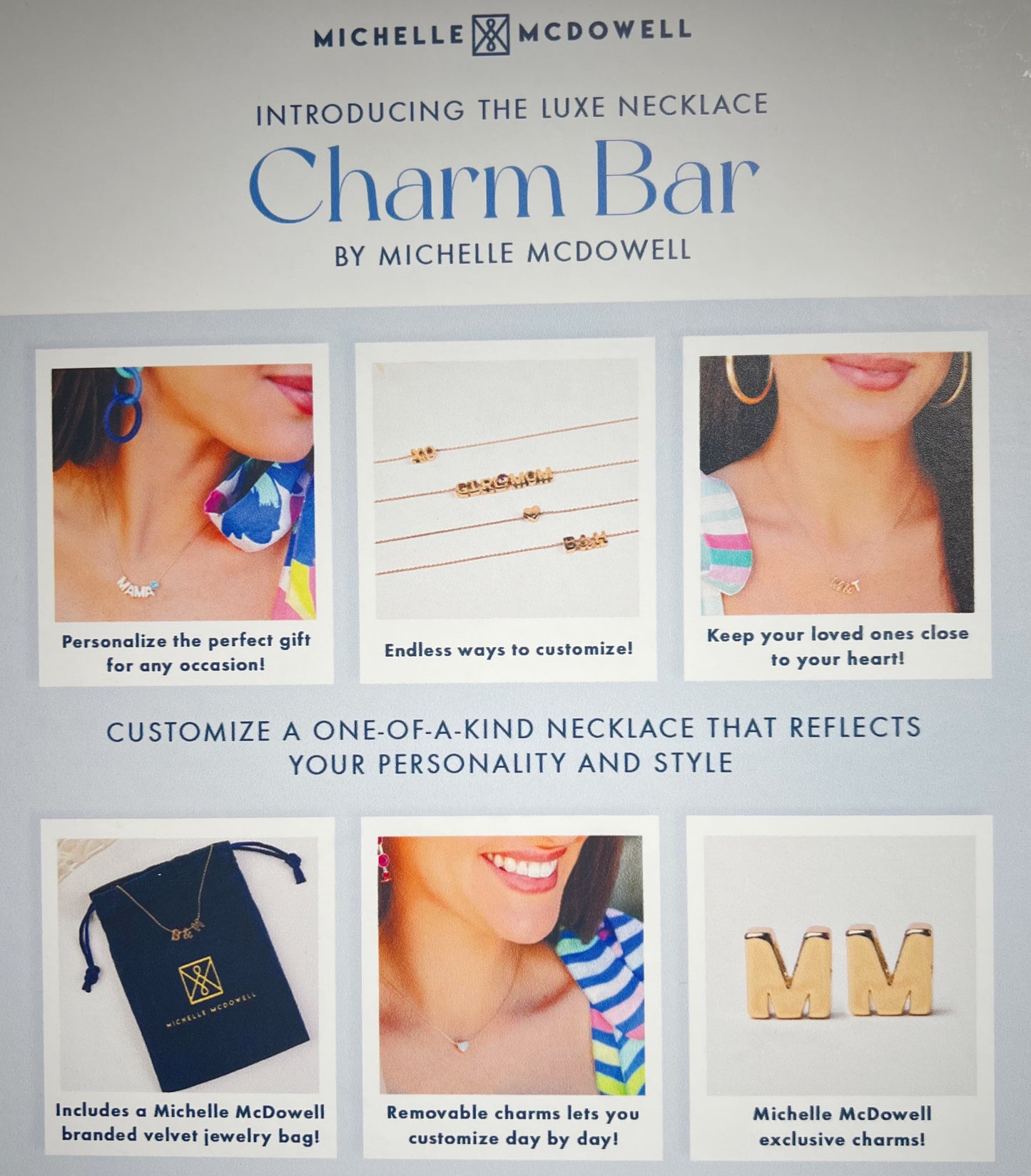 Luxe Charm Bar Necklace