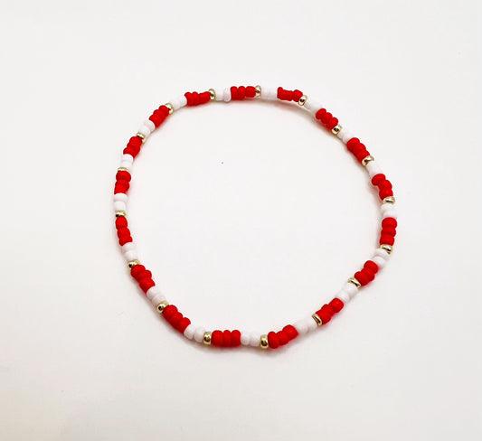 Red Single Elastic Bracelet