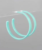 Aqua or Gray Hoop Earrings - EP04756