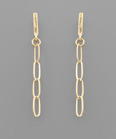 Gold Paperclip Earrings - EP29621