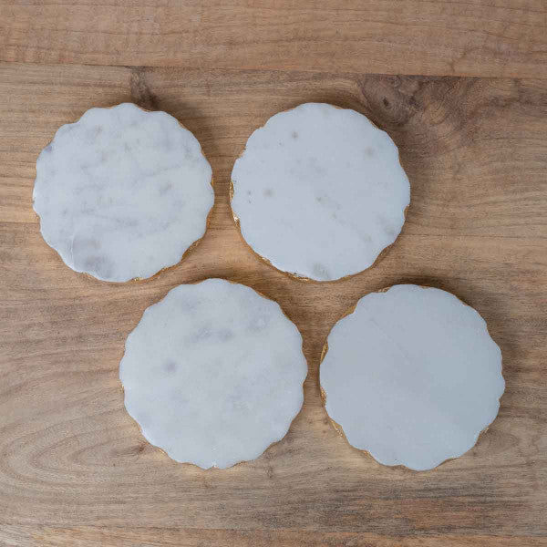 Round marble coasters