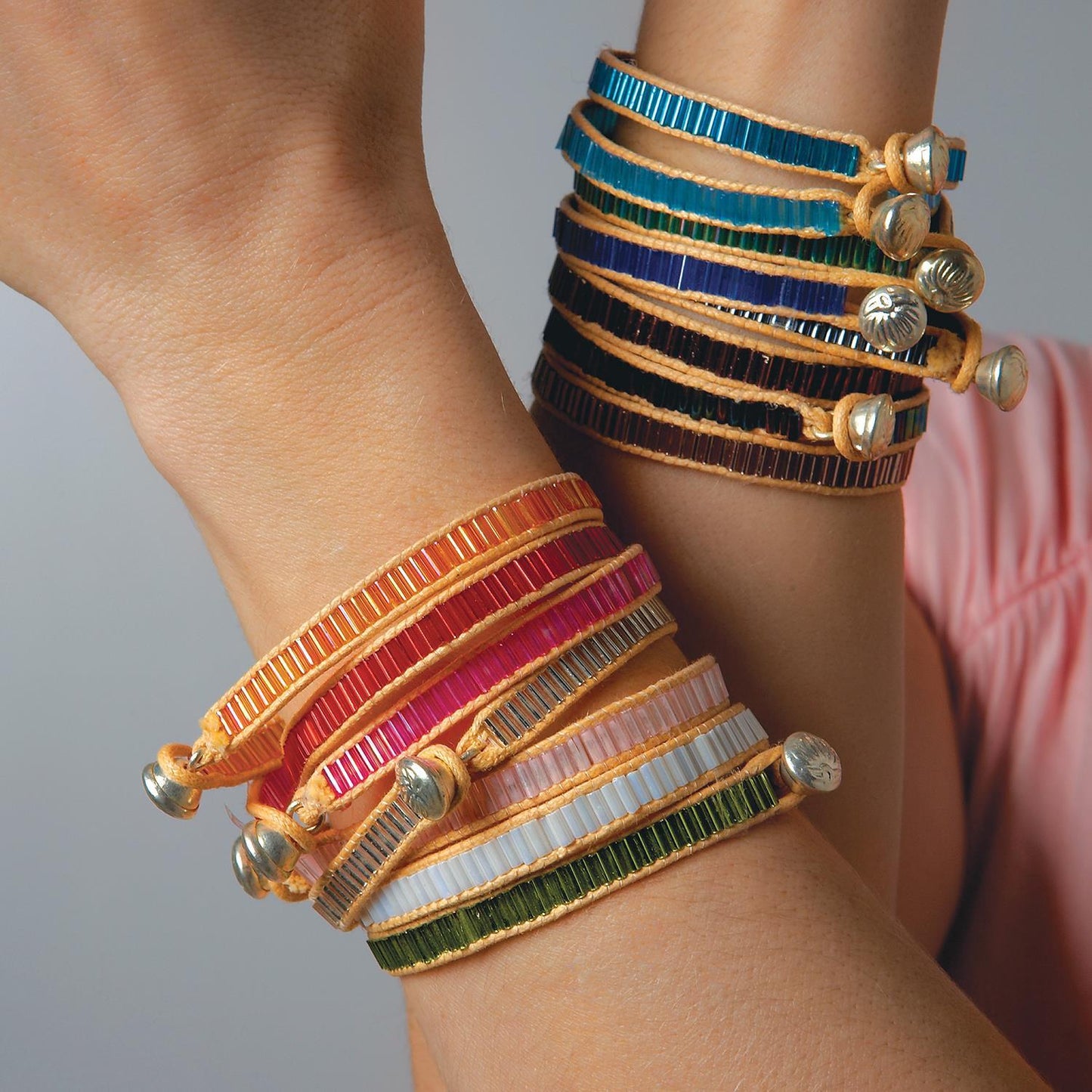 Color Bar Bead Bracelet