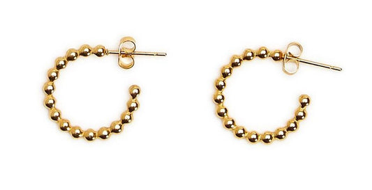 Medium Gold Plated Hoop Earrings