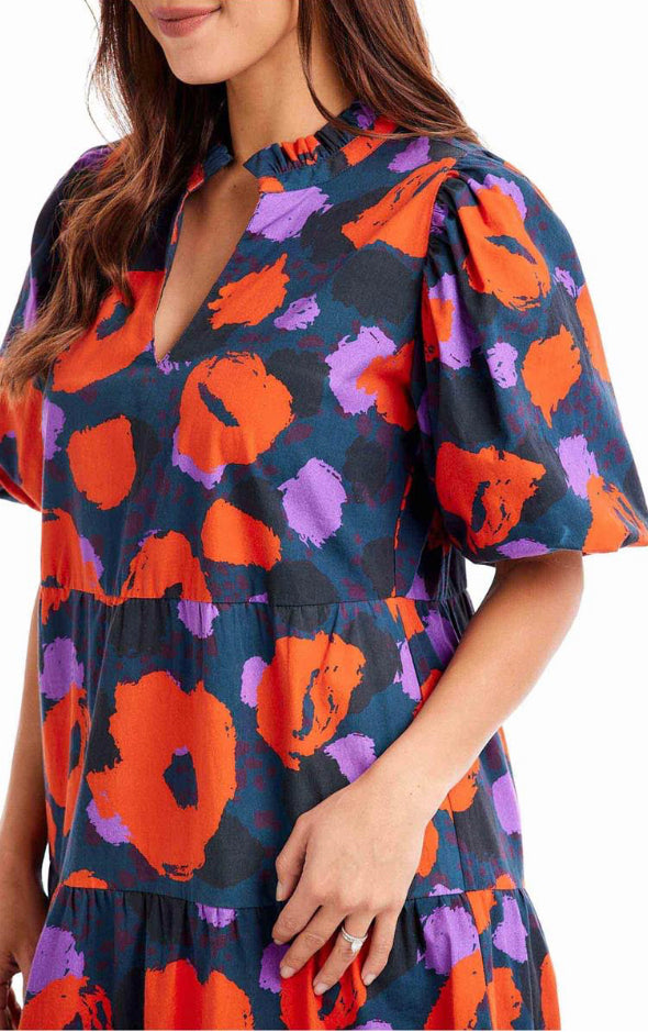 Christine Tiered Midi - Red