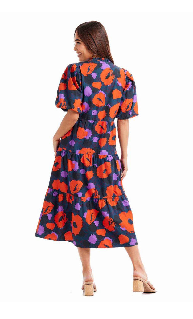 Christine Tiered Midi - Red
