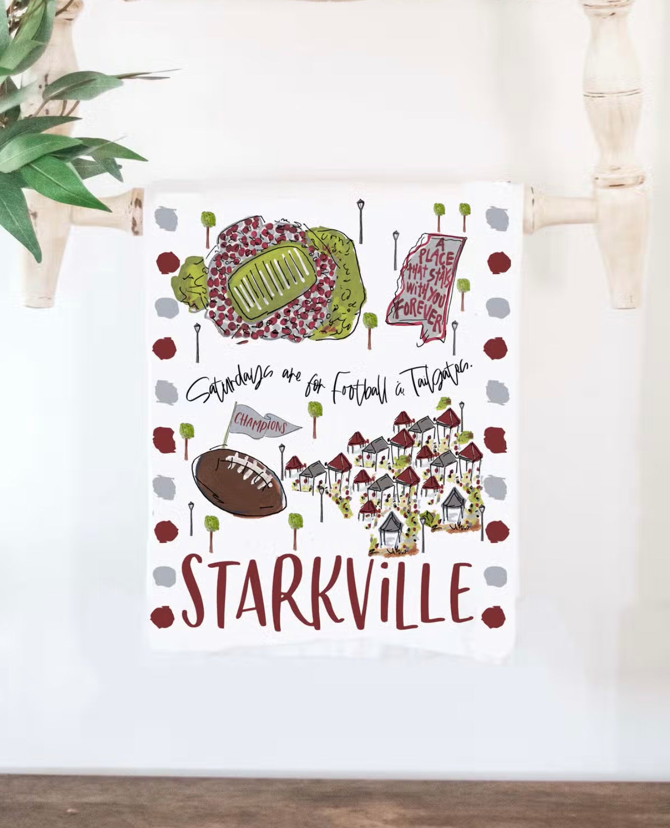 Collegiate Tea Towel HBR