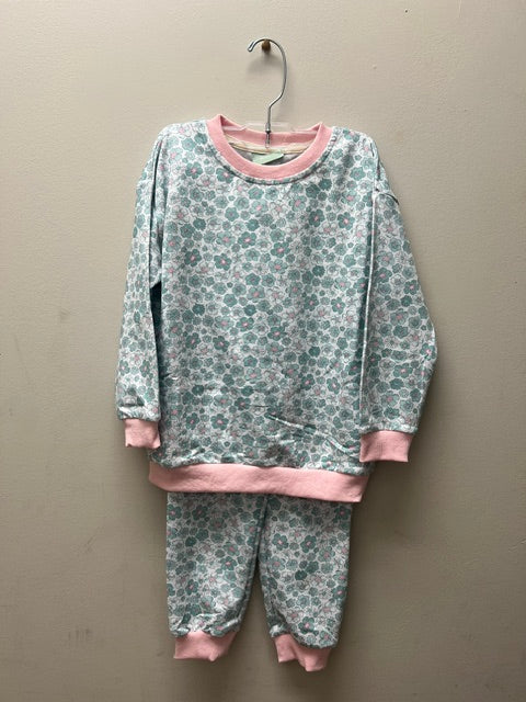 Ice Blue Floral Jogger Set