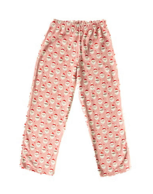 Pink Santa Plush PJ Pants