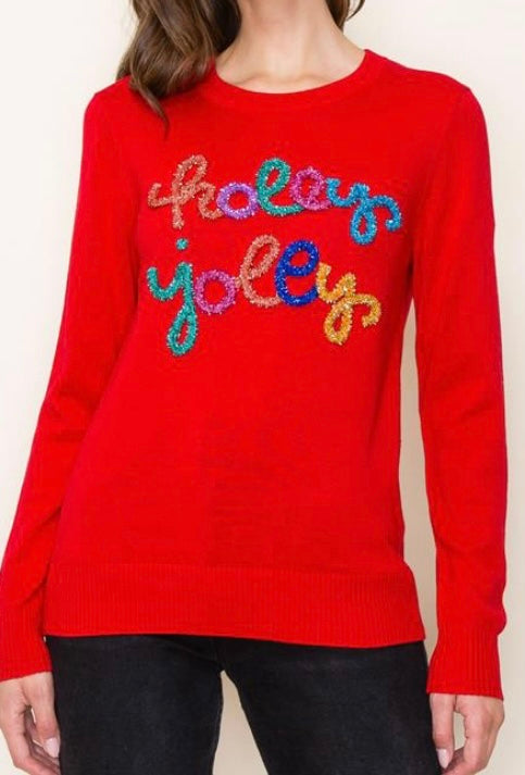 Holly Jolly Glitter Sweater