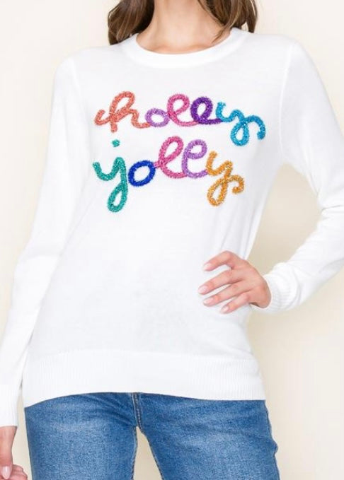 Holly Jolly Glitter Sweater