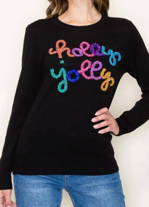 Holly Jolly Glitter Sweater