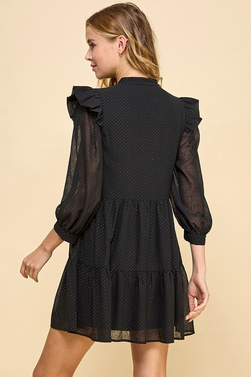 Polka Dot LS Dress