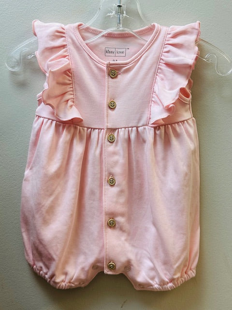 Light Pink Button SS Playsuit