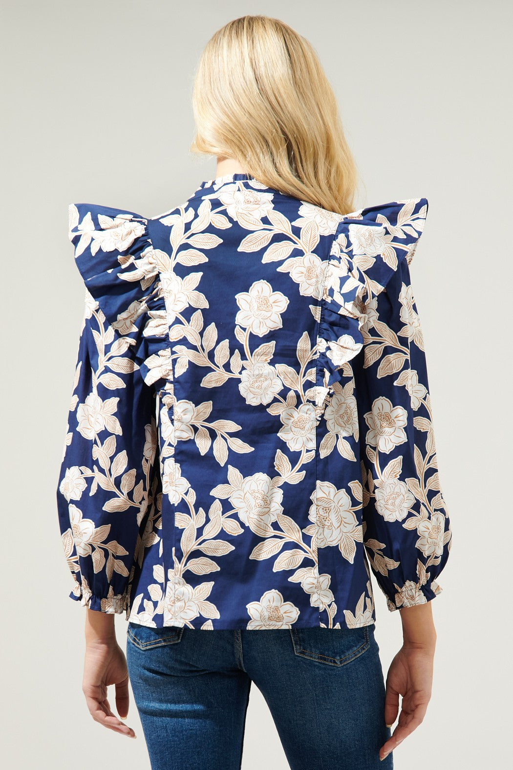 Lilo Night Tropics Ruffle Top