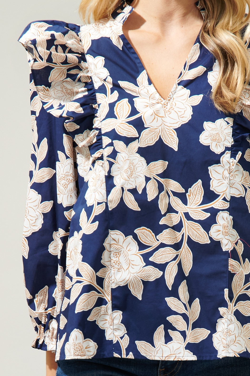 Lilo Night Tropics Ruffle Top