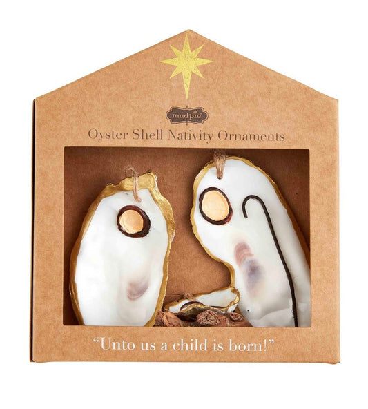 Oyster Nativity Ornament Set