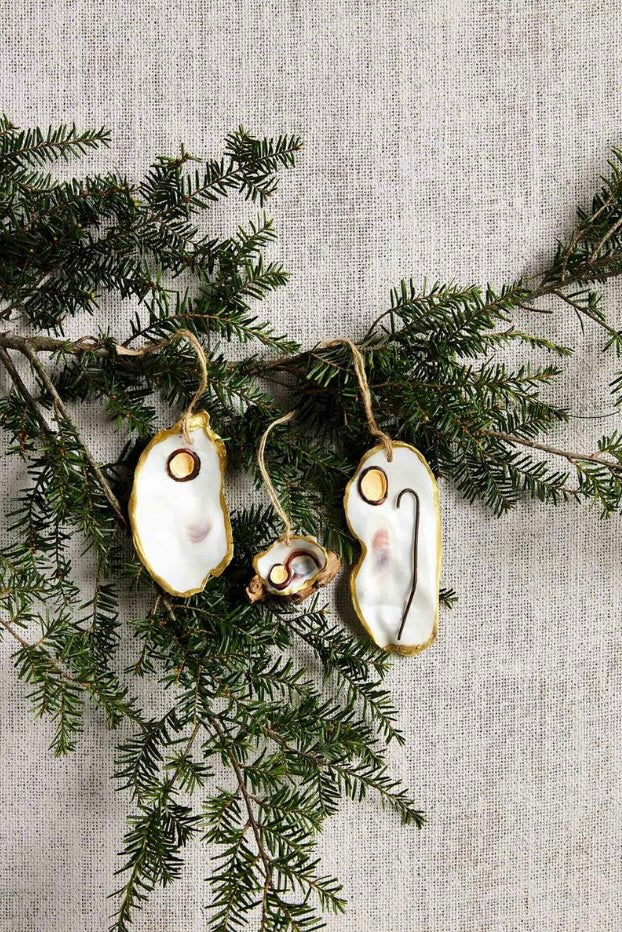 Oyster Nativity Ornament Set