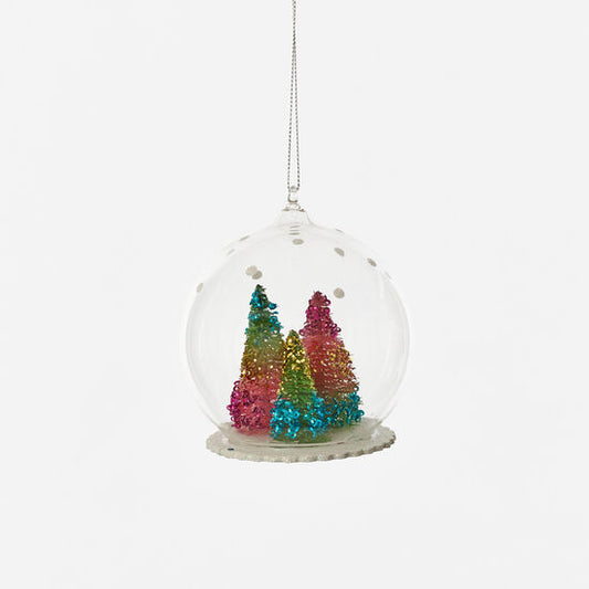 Glass Rainbow Tree Dome Ornament