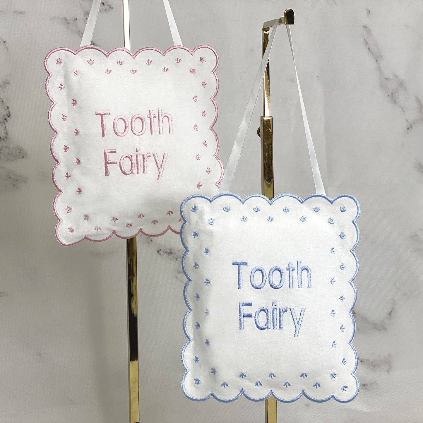 Linen Tooth Fairy Sign Pillow