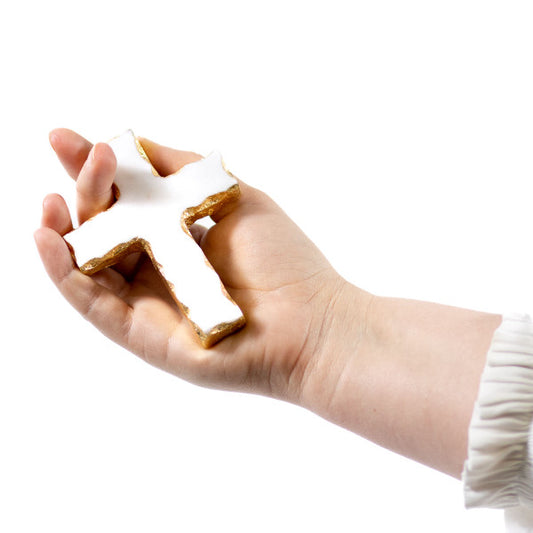 Marble Gold Edge Prayer Cross