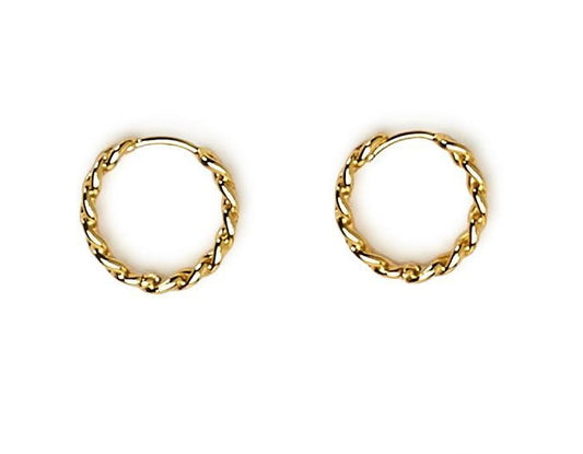 Medium Chain Link Hoop Earrings