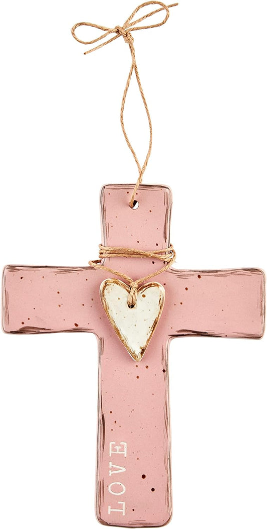 Stoneware Cross - Love
