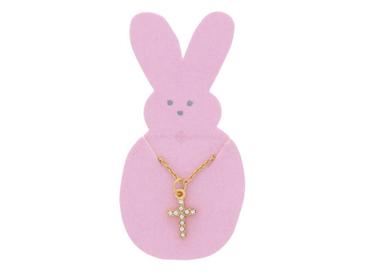 Clear Crystal Cross Necklace