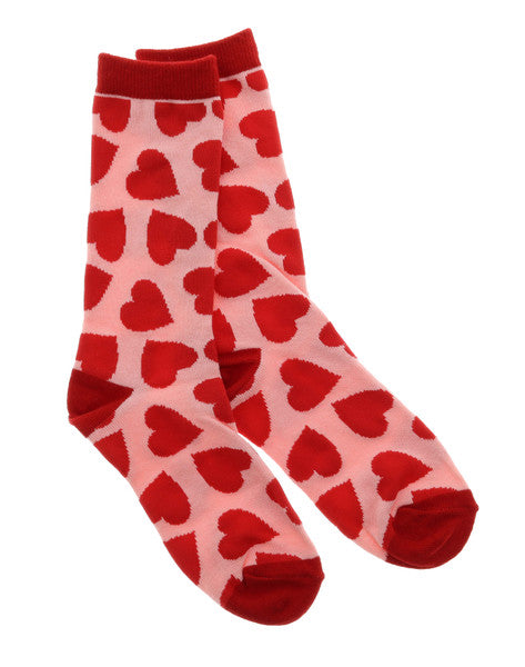 Girls Sweet Hearts Tall Socks