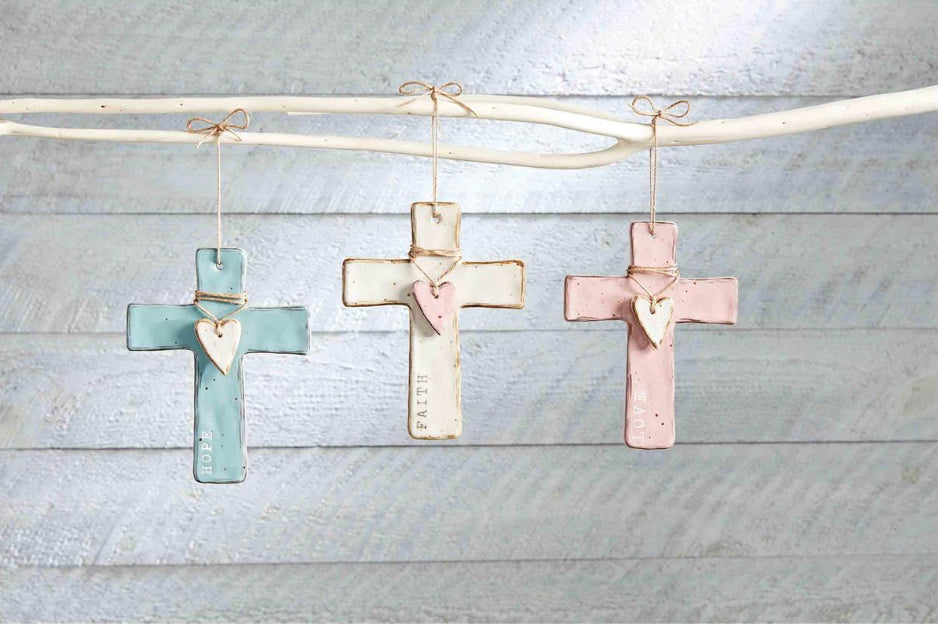 Stoneware Cross - Love