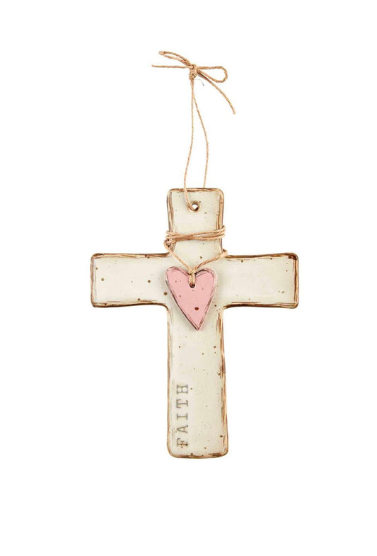 Stoneware Cross - Faith