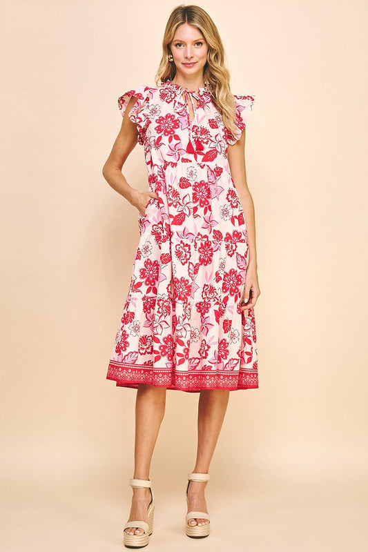 Floral Print Midi Dress