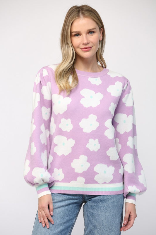Floral Jacquard Sweater