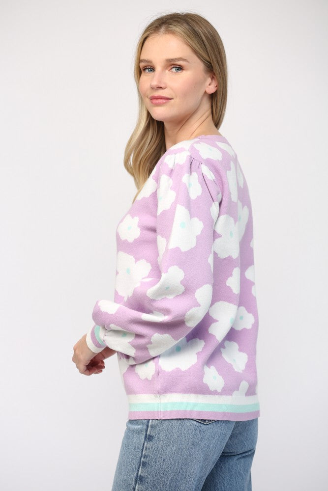 Floral Jacquard Sweater