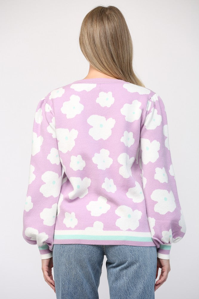 Floral Jacquard Sweater