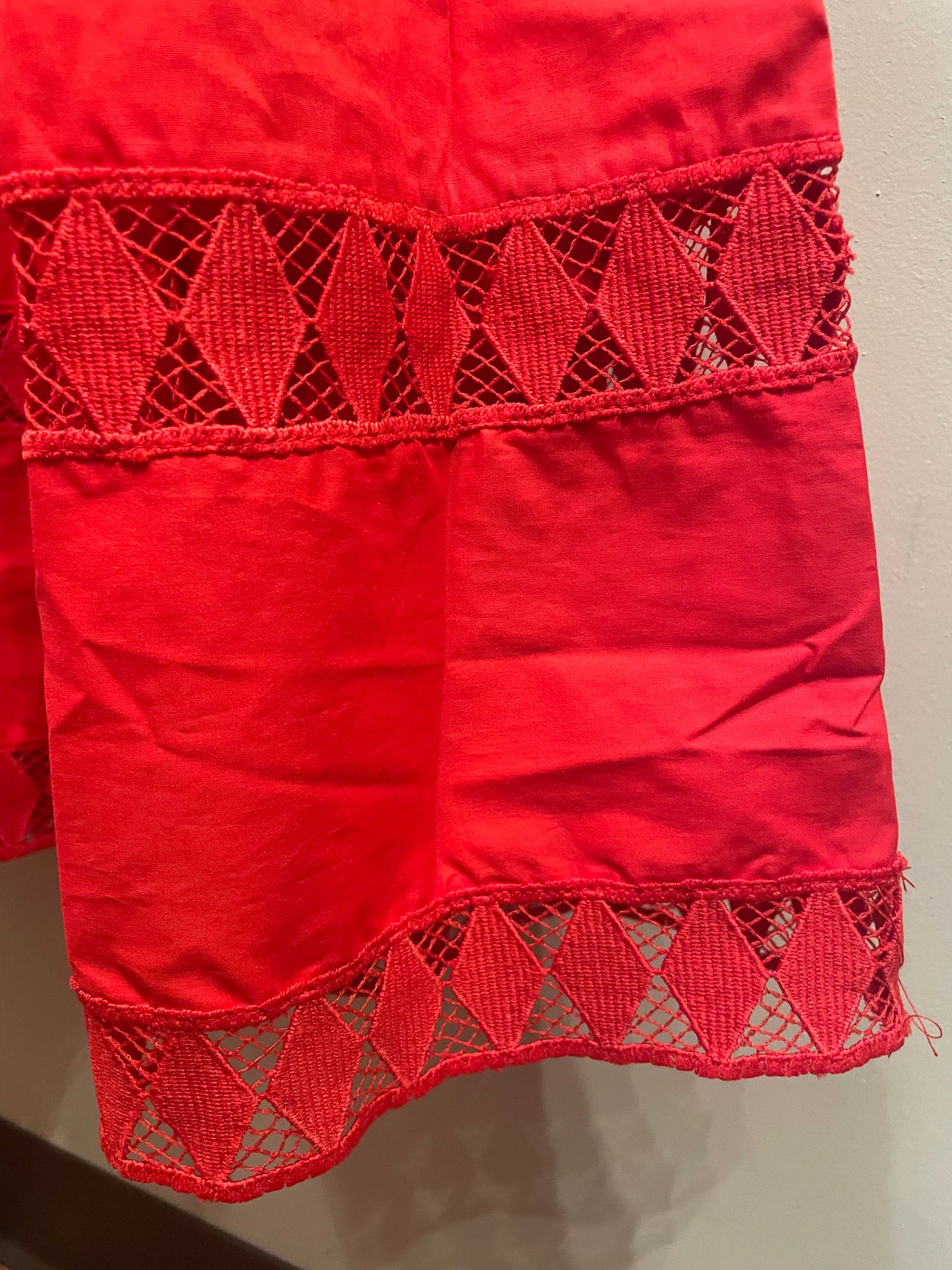 Red Ruffle Sleeve Tiered Midi Dress