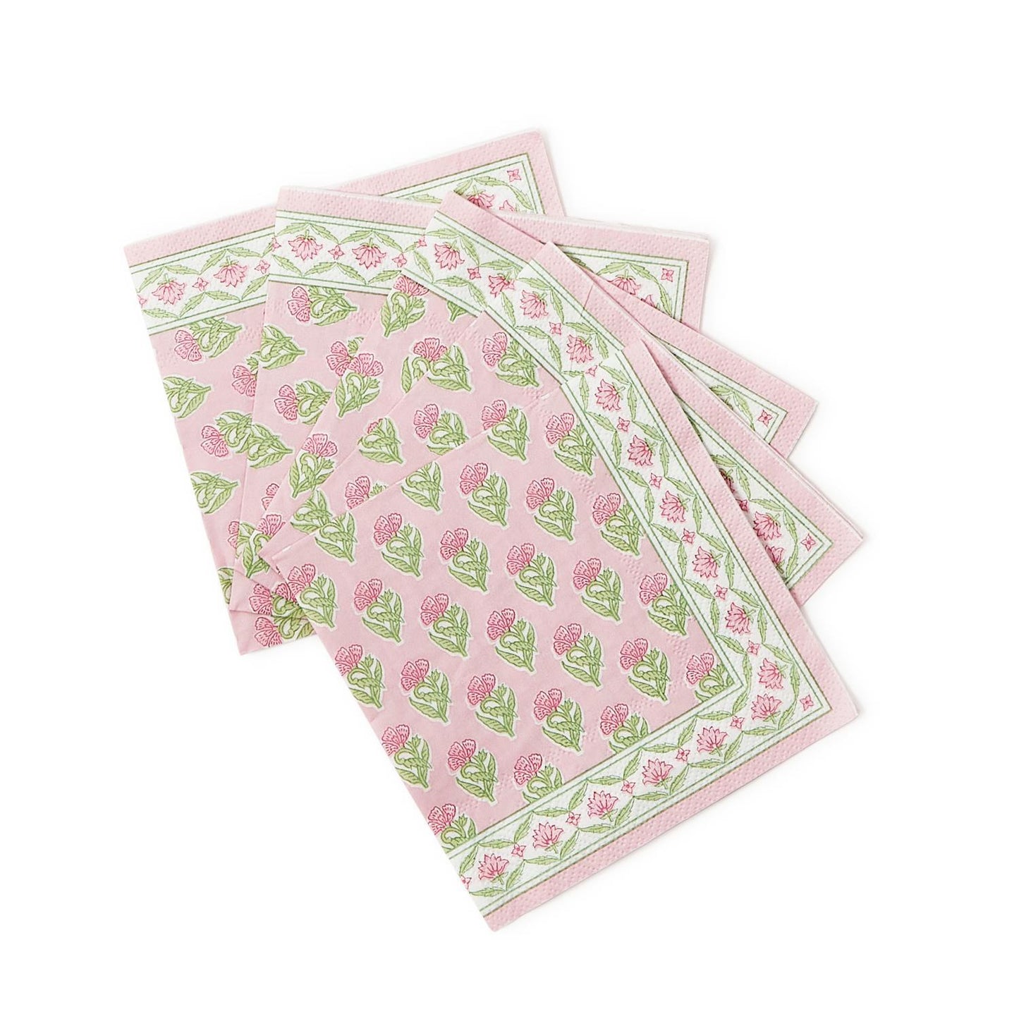 Floral Block Paper Cocktail Napkins