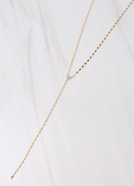 Adrian CZ Y Necklace